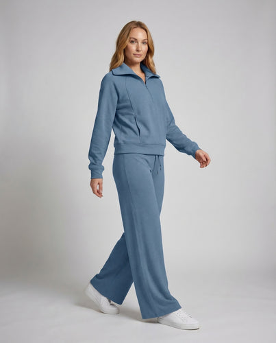 Damen Sweatpullover-Set Palazzohose