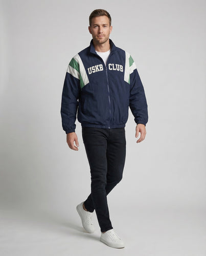 Unisex Retro-College Windbreaker Farbblock