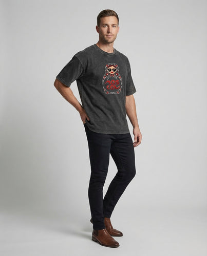 Unisex Oversize-T-Shirt Matroschka-Motiv