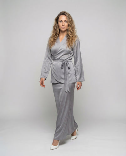 Damen Elegantes Zweiteiler-Set Maxirock