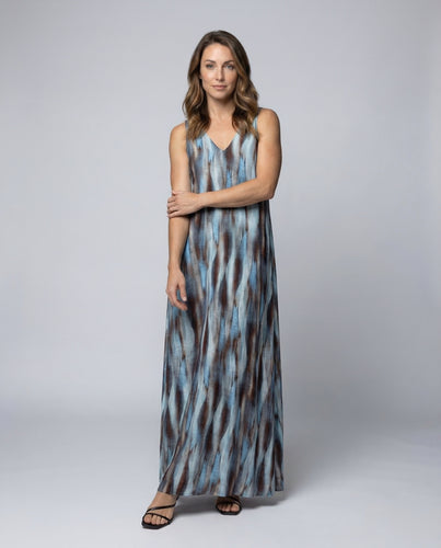 Damen Plissiertes Chiffon-Maxikleid