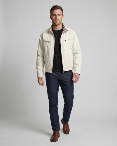 Herren Urbane Zipjacke Stehkragen
