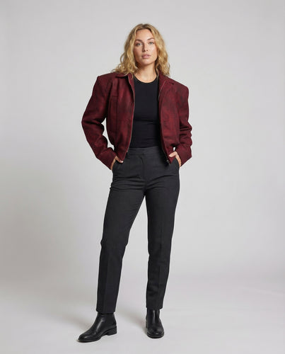 Unisex Kastige Kurzjacke Schulterpartie