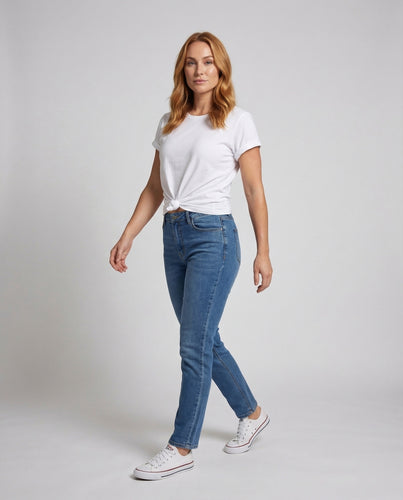 Damen Crewneck-T-Shirt Knotenschleife