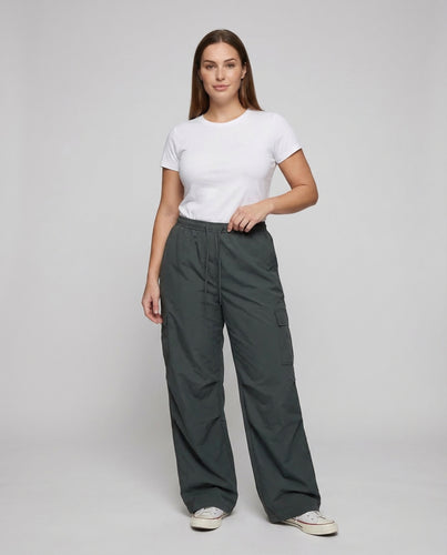 Damen Extraweite Baumwollhose Pattetasche