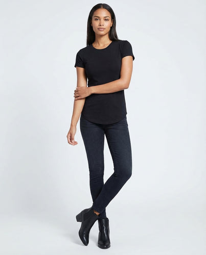 Damen Rundhals-T-Shirt Stretchjersey