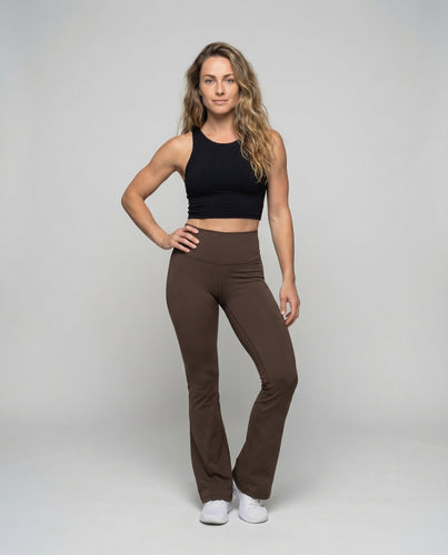 Damen Ausgestellte Yoga-Leggings Taillenpanel