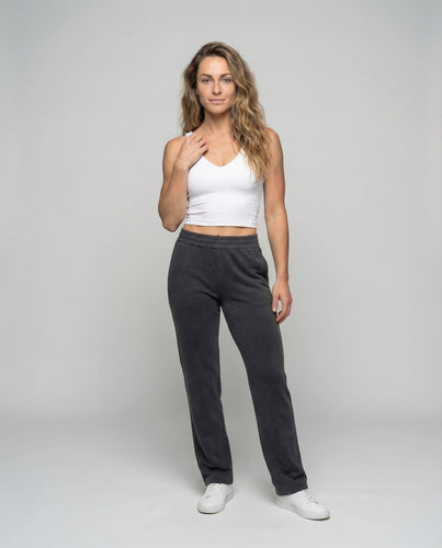 Damen Relaxhose Baumwollmischung Gerades Bein