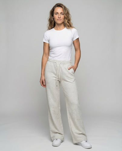 Damen Palazzo-Loungehose Sichtbarer Kordelzug