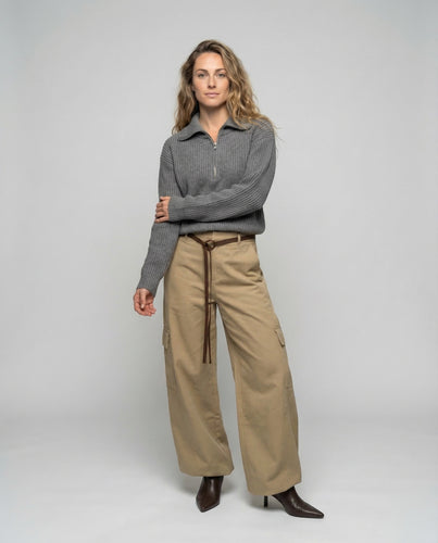 Damen Cargo-Hose Workwear-Stil Ring-Kordel