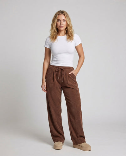 Damen Kordhose Hoher Gummibund