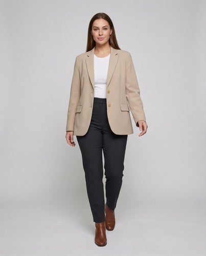 Damen Business-Casual-Blazer Softe Schultern