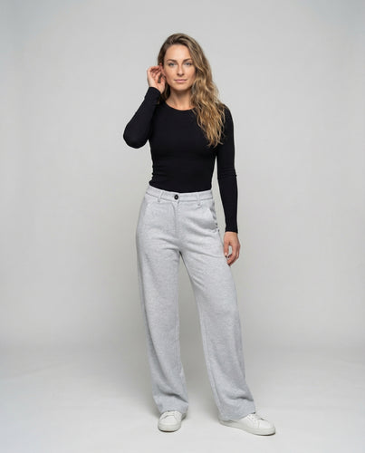 Damen Verkürzte Bundfaltenhose Kellerfalten