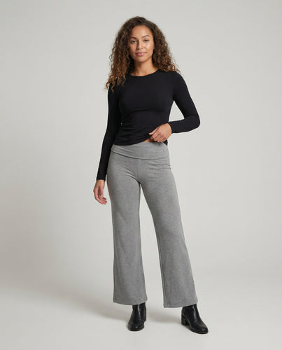 Damen Jersey-Leggings Umschlagbund