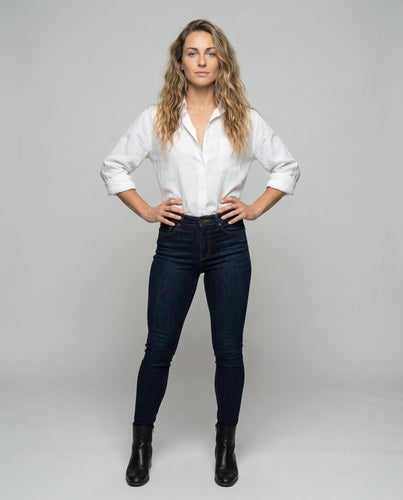 Damen Hemdbluse Leinenoptik Offener Kragen