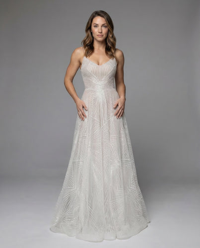 Damen Abendkleid Paillettenstickerei Korselett-Passform