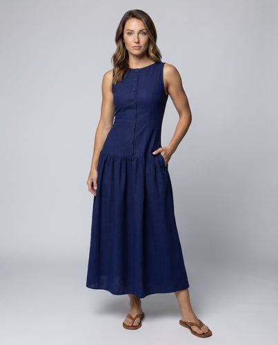 Damen Maxikleid Tailliertes Korselett Stufenrock
