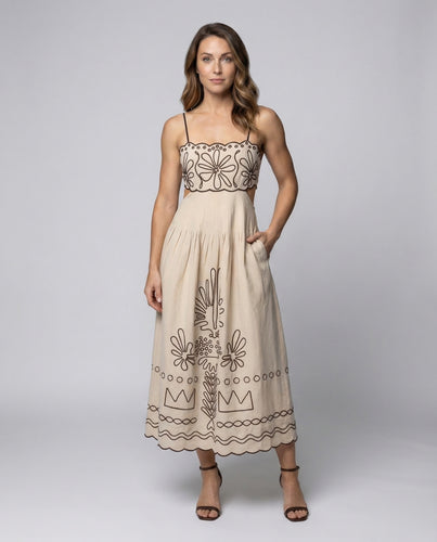 Damen Bustier-Midikleid Plissierter Taillenrock