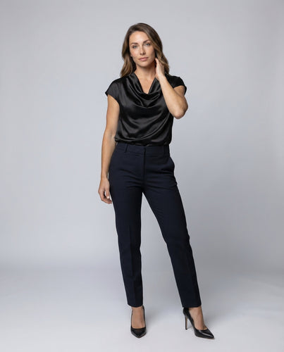 Damen Blusen-Top Wasserfallausschnitt