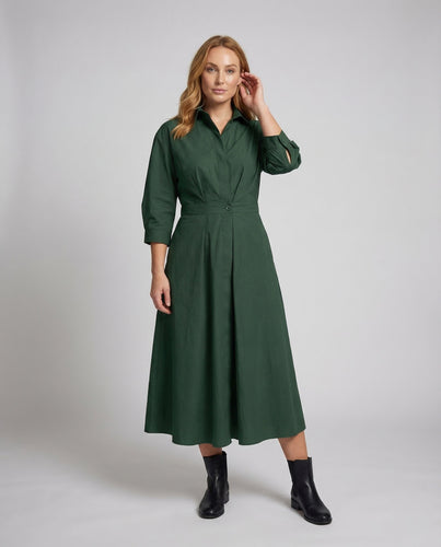 Damen Hemdkleid Knotenschlaufe Stehkragen