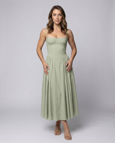 Damen Korsagen-Midikleid Geformtes Bustier