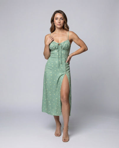 Damen Korselett-Longdress Hoher Oberschenkel-Schlitz