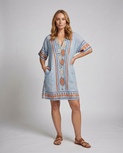 Damen Strandkaftan-Kleid Kimonoärmel