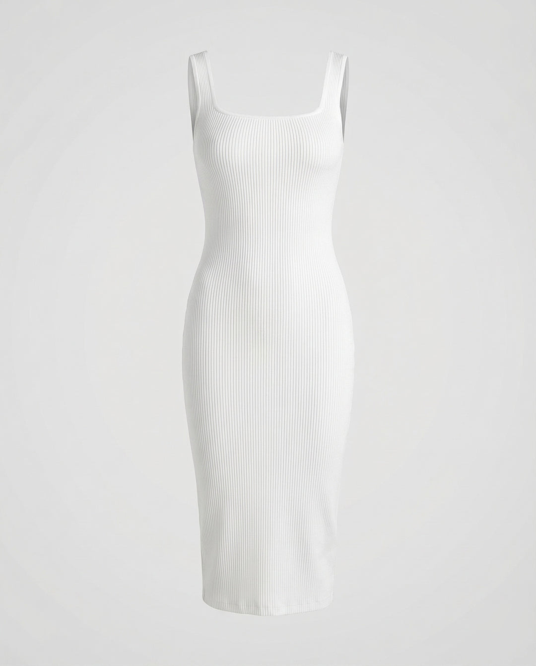 Damen Rippstrick-Midikleid Figurformend
