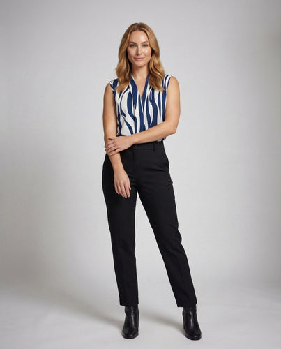 Damen Viskose-Bluse Drapé-Wickelkragen