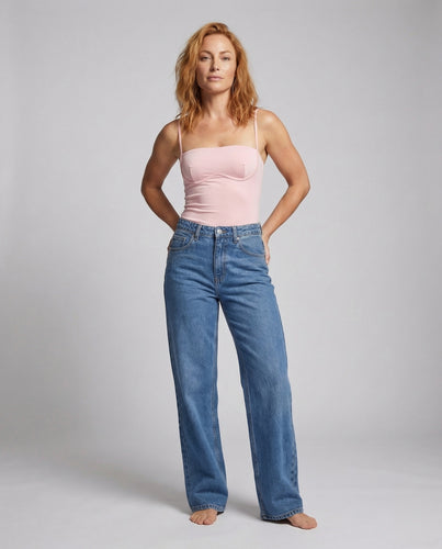 Damen Satin-Bustier-Top Konturierte Brustnaht