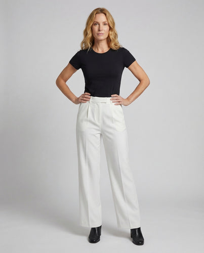 Damen elegante hochtaillierte Palazzohose