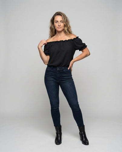 Damen lässiges Carmen-Blusentop.