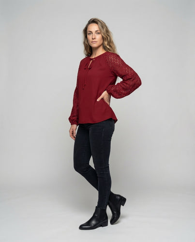 Damen leger-elegante Boho-Bluse.