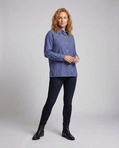 Damen Weithose aus Strukturjersey mit hohem Komfortbund.