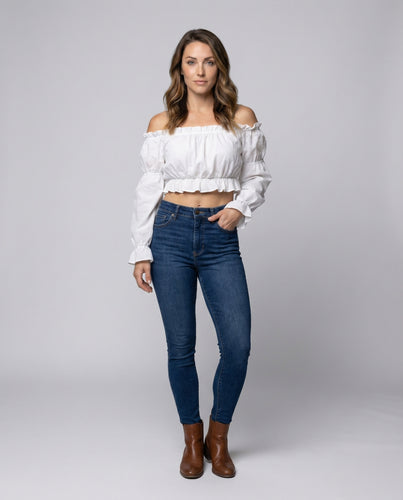 Damen lässige Hemdbluse aus Crêpe-Viscose