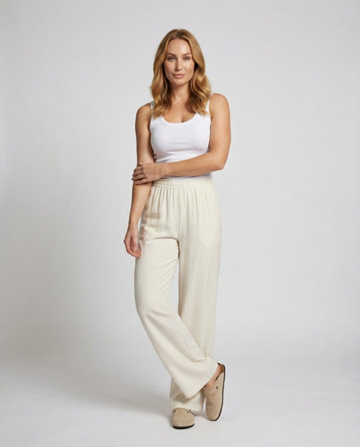 Damen weite Fleece-Loungehose mit Teddy-Futter