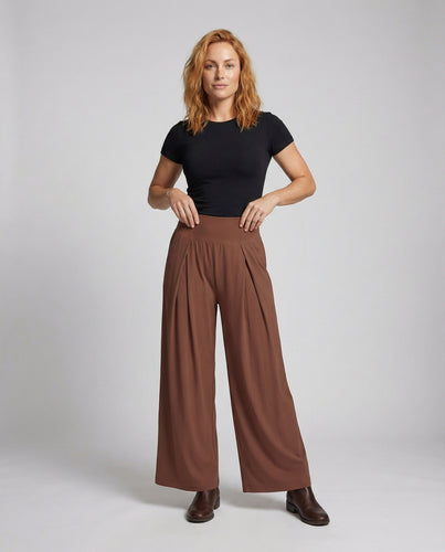Damen weite Relax-Hose mit Stretchbund