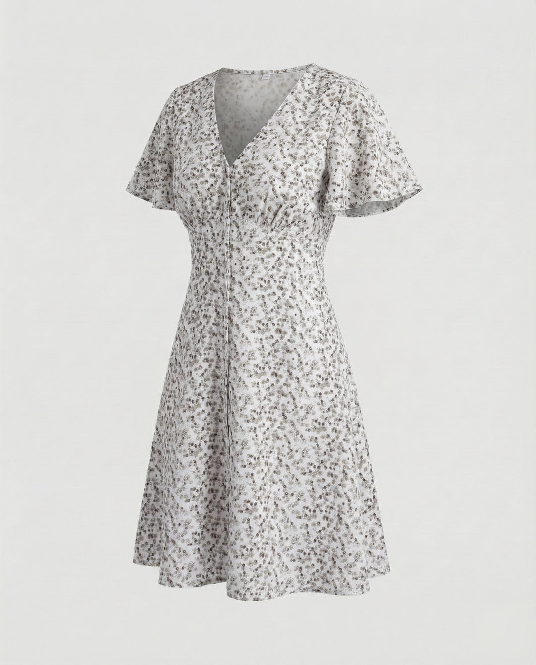 Damen Wickel-Minikleid mit Flatterärmeln