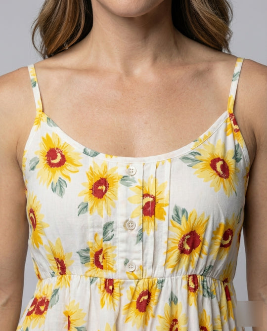 Damen florales Blümchen-Minikleid