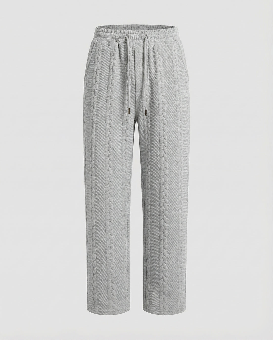 Damen Zopfstrick-Loungehose mit Tunnelzug