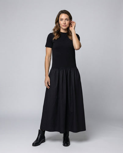 Damen zweiteiliges T-Shirt-Maxikleid