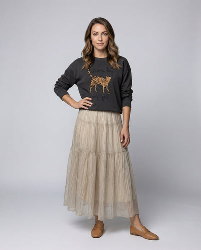 Damen zweiteiliges Lagenlook-Set mit Sweater