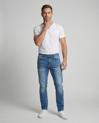 Herren schmal geschnittene Denimhose