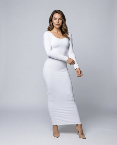 Damen figurbetontes knöchellanges Maxikleid