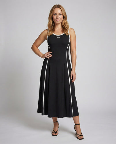Damen figurnahes Midaxi-Kleid mit Tank-Ausschnitt