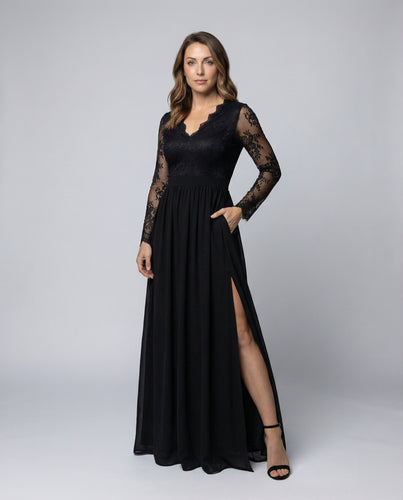 Damen Glamour-Abendrobe im Retro-Spitzen-Look