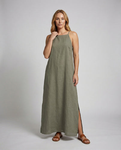 Damen lässiges Maxikleid im minimalistischen Boho-Stil