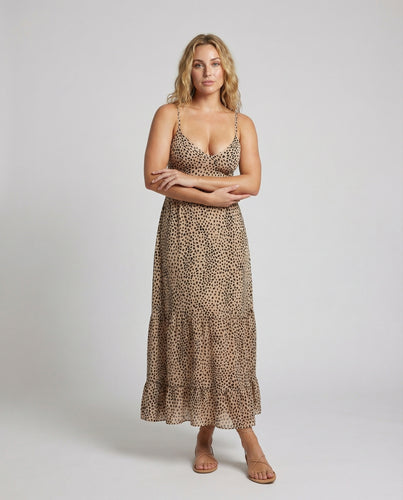 Damen Maxikleid mit geschnürtem Rücken