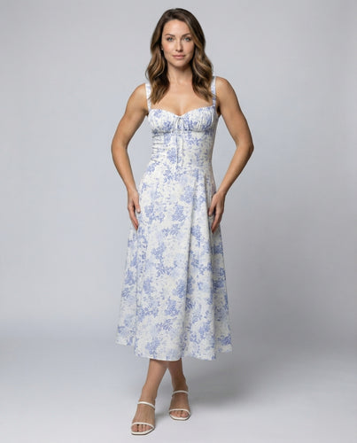 Damen Midikleid mit geformtem Bustier