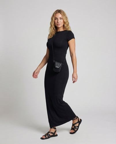 Damen minimalistisches Körperkleid in Maxilänge